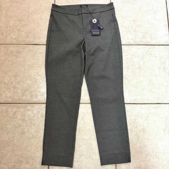 NWT NYDJ Silver Eye Jaquard
Ponte Slim Straight Leg Ankle Pants - Picture 2 of 13